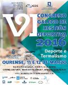 Ourense: VI Congreso Galego de Xestión sobre Deporte y Termalismo