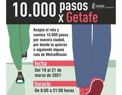 El Ayuntamiento lanza el reto saludable 10.000 pasos por Getafe