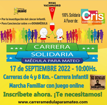 Rivas-Vaciamadrid acogerá la sexta Carrera Solidaria Médula para Mateo